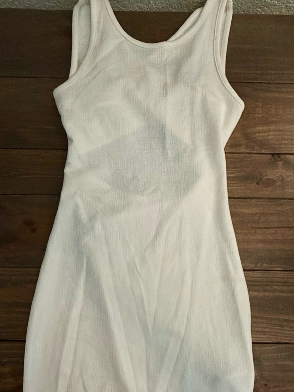 Roxy White Ribbed Tank Mini Dress